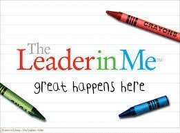 Leader in Me graphic with crayons