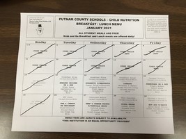 Jan. Lunch Menu