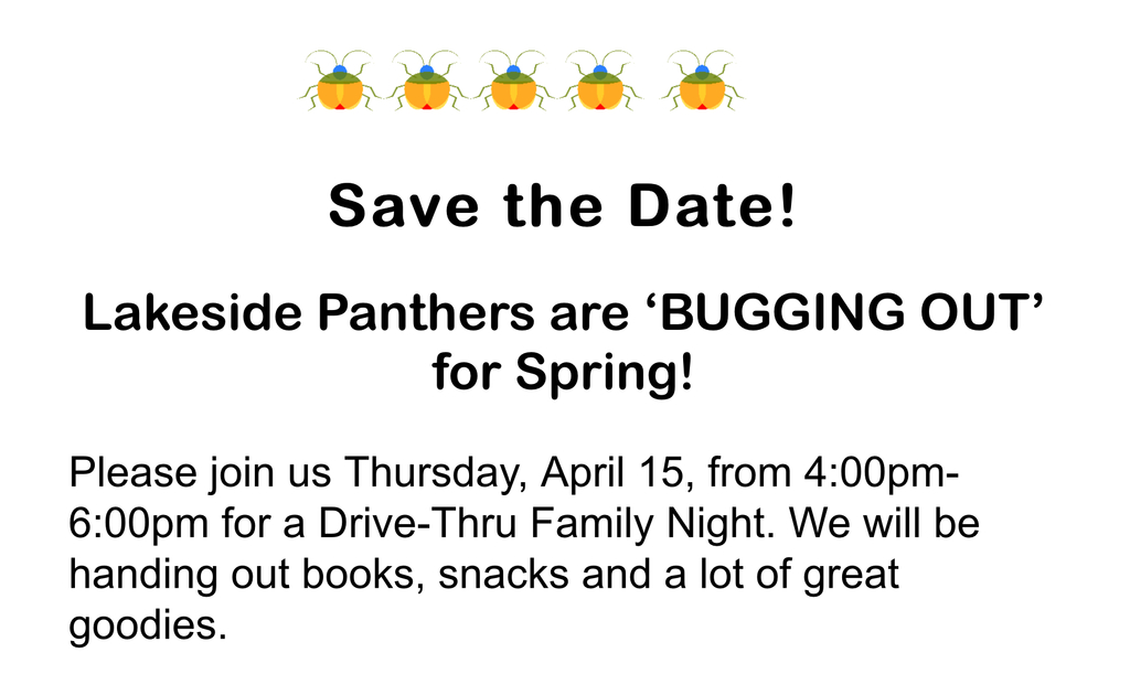 Bugging Out for Spring Parent Involvement Event