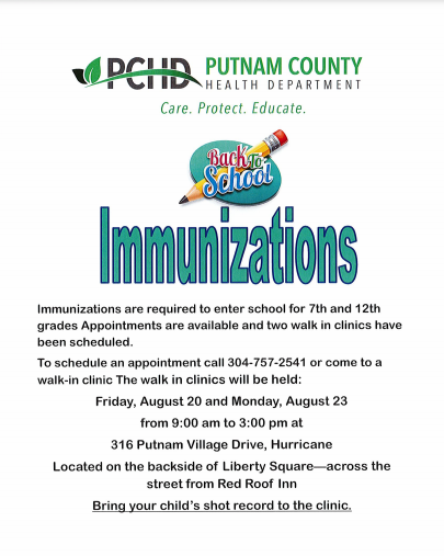 Required immunizations for senior students