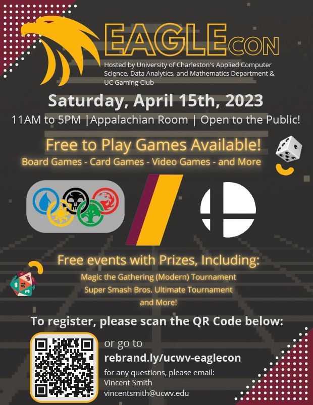 EagleCon Saturday April 15 11 am - 5 pm.